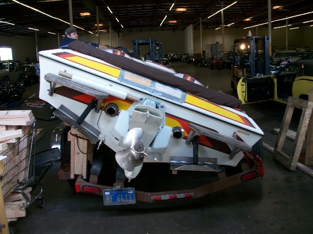 Boat Tilted and Prepared